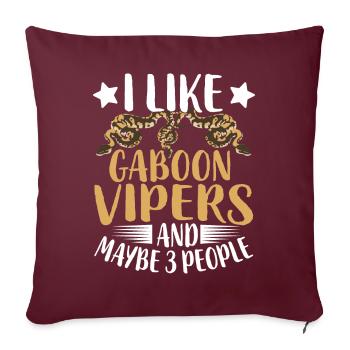 Propriétaires de serpents - Housse de coussin décorative 45 x 45 cm - bordeaux - Devant