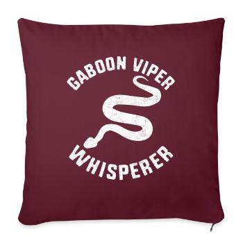 Propriétaire de serpent - Housse de coussin décorative 45 x 45 cm - bordeaux - Devant