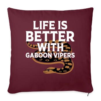 Propriétaires de serpents - Housse de coussin décorative 45 x 45 cm - bordeaux - Devant