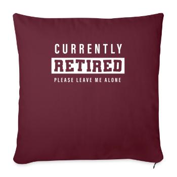 Pension de pensionné - Housse de coussin décorative 45 x 45 cm - bordeaux - Devant