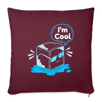 I ́M Cool Summer Ice Drink - Housse de coussin décorative 45 x 45 cm - bordeaux - Devant