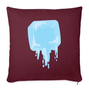 Glaçons d’été boisson à la crème glacée - Housse de coussin décorative 45 x 45 cm - bordeaux - Devant