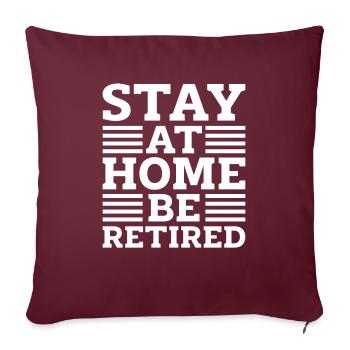 Pension de pensionné - Housse de coussin décorative 45 x 45 cm - bordeaux - Devant