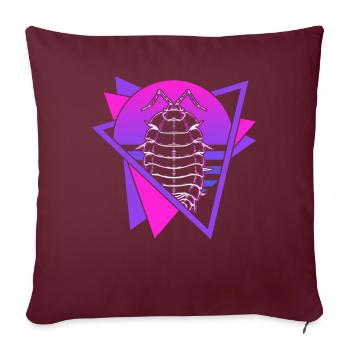 Isopodes Retro Vaporwave Isopode - Housse de coussin décorative 45 x 45 cm - bordeaux - Devant