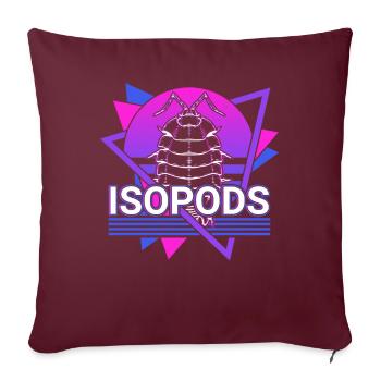 Isopodes Retro Vaporwave Isopode - Housse de coussin décorative 45 x 45 cm - bordeaux - Devant