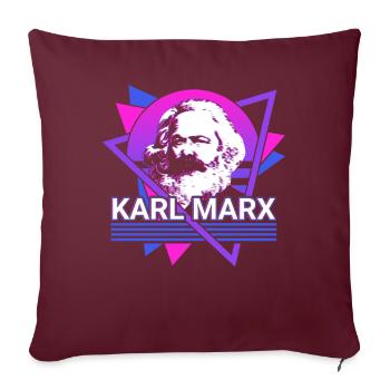 Socialisme socialiste Communisme communiste - Housse de coussin décorative 45 x 45 cm - bordeaux - Devant