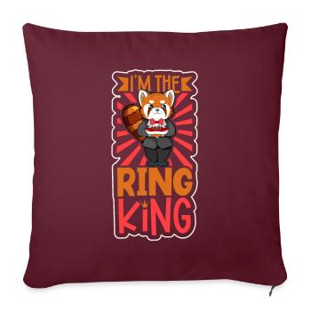 Je suis le roi de l’anneau - Porteur de l’anneau - Housse de coussin décorative 45 x 45 cm - bordeaux - Devant
