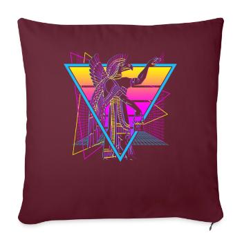 Anunnaki Antike Sumerer Babylonier Assyrer - Sofakissenbezug 45 x 45 cm - Burgunderrot - Vorne