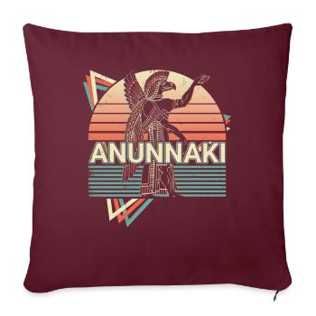 Anunnaki Antike Sumerer Babylonier Assyrer - Sofakissenbezug 45 x 45 cm - Burgunderrot - Vorne
