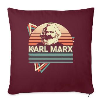 Socialisme socialiste Communisme communiste - Housse de coussin décorative 45 x 45 cm - bordeaux - Devant