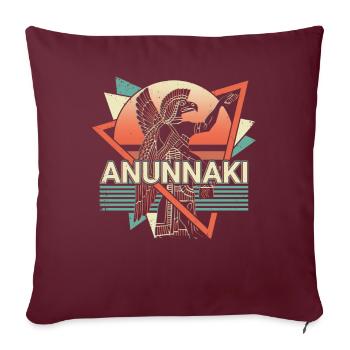 Anunnaki Antike Sumerer Babylonier Assyrer - Sofakissenbezug 45 x 45 cm - Burgunderrot - Vorne