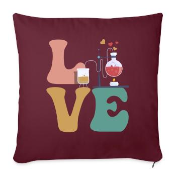 Expérience biochimique biochimiste - Housse de coussin décorative 45 x 45 cm - bordeaux - Devant