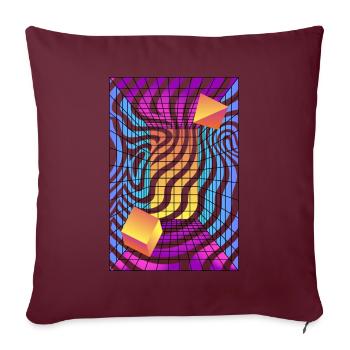 80 ́s Synthwave Synthesizer Music Retro - Housse de coussin décorative 45 x 45 cm - bordeaux - Devant