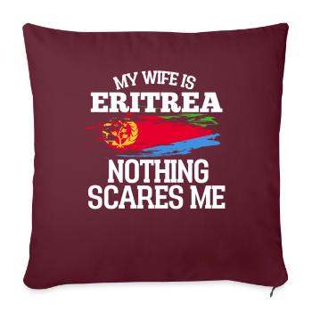 Épouse de l’Érythrée - Housse de coussin décorative 45 x 45 cm - bordeaux - Devant