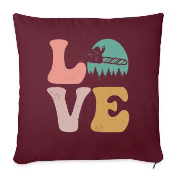 Directeur de succursale Arboriculteur Chaînes de bûcherons - Housse de coussin décorative 45 x 45 cm - bordeaux - Devant