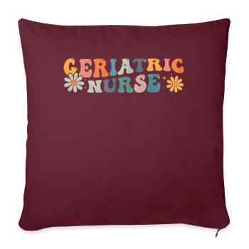 Groovy Altenpflegerin Krankenpflege - Sofakissenbezug 45 x 45 cm - Burgunderrot - Vorne