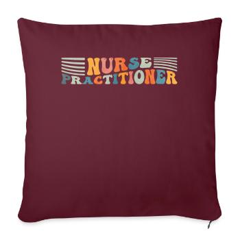 Groovy Infirmière praticienne IP Nursing - Housse de coussin décorative 45 x 45 cm - bordeaux - Devant