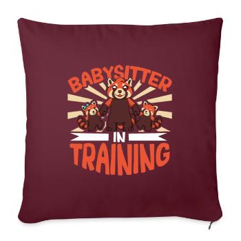Babysitter in training - Babysitter - Sofakissenbezug 45 x 45 cm - Burgunderrot - Vorne