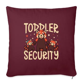 Kleinkind Aufpasser - Babysitter - Sofakissenbezug 45 x 45 cm - Burgunderrot - Vorne