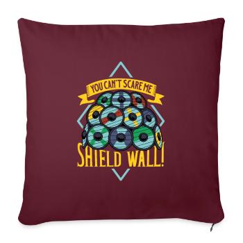 Tu ne peux pas me faire peur - Schildwall - Housse de coussin décorative 45 x 45 cm - bordeaux - Devant