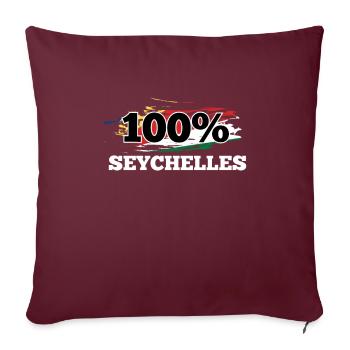 Seychellen - Sofakissenbezug 45 x 45 cm - Burgunderrot - Vorne