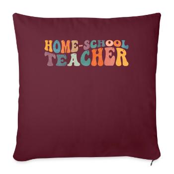 Groovy Enseignant-école à domicile Enseignement à domicile - Housse de coussin décorative 45 x 45 cm - bordeaux - Devant