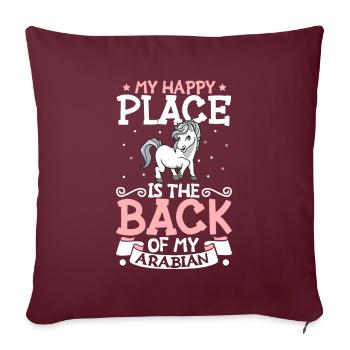 Mon endroit préféré - Arabian - Housse de coussin décorative 45 x 45 cm - bordeaux - Devant