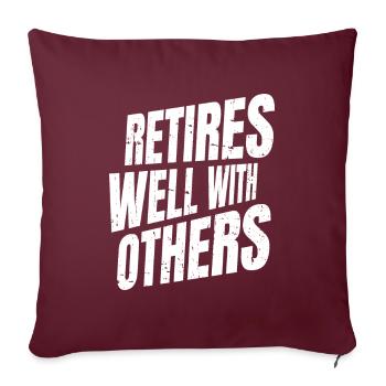 Pension de pensionné - Housse de coussin décorative 45 x 45 cm - bordeaux - Devant
