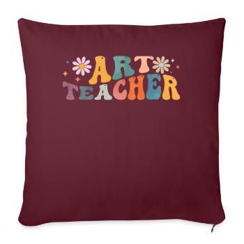Groovy Art Teacher Künstler Künstlerischer Unterri - Sofakissenbezug 45 x 45 cm - Burgunderrot - Vorne