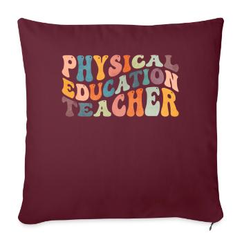 Groovy Professeur d’éducation physique Éducation physique - Housse de coussin décorative 45 x 45 cm - bordeaux - Devant