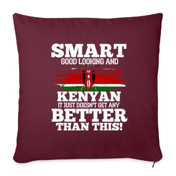 Kenya - Housse de coussin décorative 45 x 45 cm - bordeaux - Devant