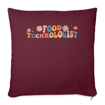 Groovy Lebensmitteltechnologe Technologie - Sofakissenbezug 45 x 45 cm - Burgunderrot - Vorne