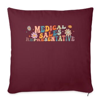 Représentant des ventes médicales Groovy - Housse de coussin décorative 45 x 45 cm - bordeaux - Devant