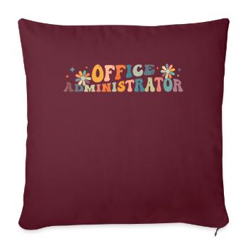 Administrateur de bureau Groovy Assistant administratif - Housse de coussin décorative 45 x 45 cm - bordeaux - Devant