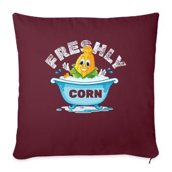 Maïs frais Mais - Housse de coussin décorative 45 x 45 cm - bordeaux - Devant