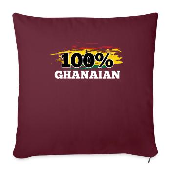 Ghana - Housse de coussin décorative 45 x 45 cm - bordeaux - Devant
