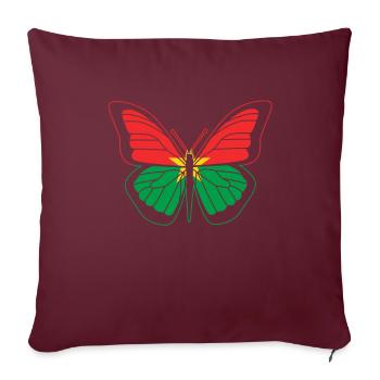 Burkina Faso - Housse de coussin décorative 45 x 45 cm - bordeaux - Devant