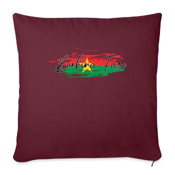 Burkina Faso - Housse de coussin décorative 45 x 45 cm - bordeaux - Devant