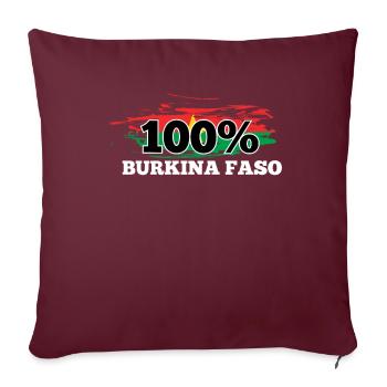 Burkina Faso - Housse de coussin décorative 45 x 45 cm - bordeaux - Devant