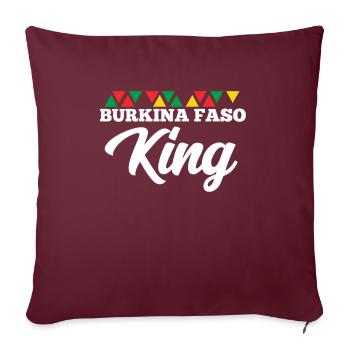 Burkina Faso - Housse de coussin décorative 45 x 45 cm - bordeaux - Devant