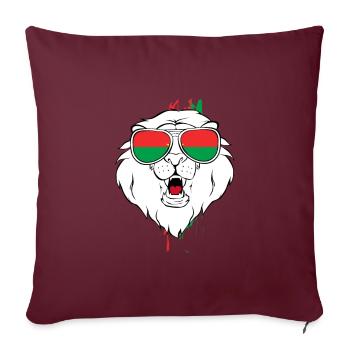 Burkina Faso - Housse de coussin décorative 45 x 45 cm - bordeaux - Devant