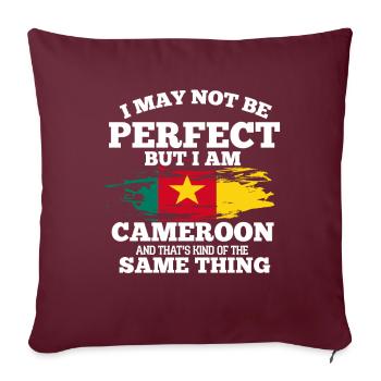 Cameroun - Housse de coussin décorative 45 x 45 cm - bordeaux - Devant