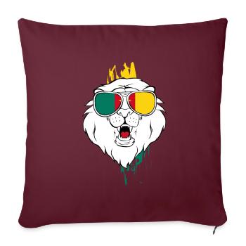 Cameroun - Housse de coussin décorative 45 x 45 cm - bordeaux - Devant