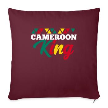 Cameroun - Housse de coussin décorative 45 x 45 cm - bordeaux - Devant