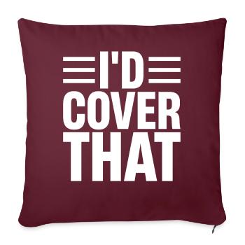 Drôle de courtier d’assurance - Housse de coussin décorative 45 x 45 cm - bordeaux - Devant