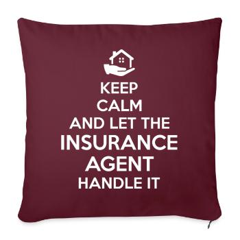 Courtier bizarre - Housse de coussin décorative 45 x 45 cm - bordeaux - Devant