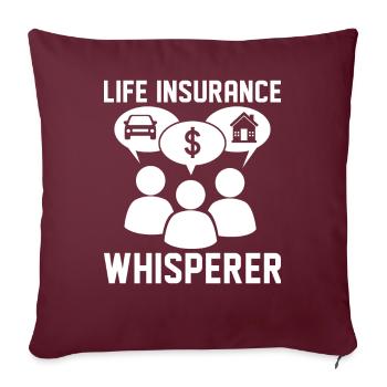 Drôle d’agent courtier - Housse de coussin décorative 45 x 45 cm - bordeaux - Devant