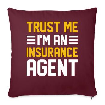 Courtier bizarre - Housse de coussin décorative 45 x 45 cm - bordeaux - Devant