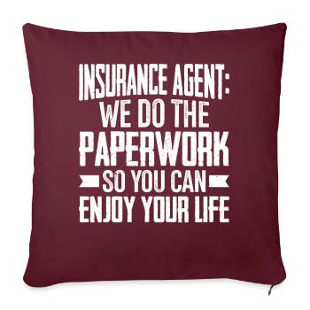 Courtier bizarre - Housse de coussin décorative 45 x 45 cm - bordeaux - Devant