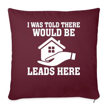 Drôle de courtier d’assurance - Housse de coussin décorative 45 x 45 cm - bordeaux - Devant